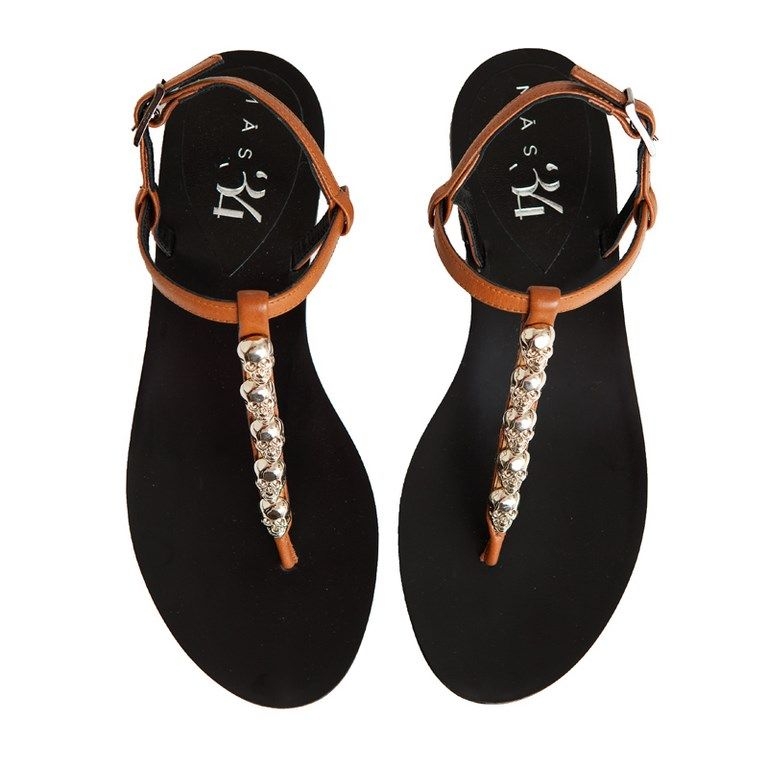 sandalia laura marron arriba